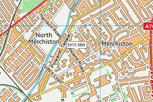 EH10 5BW map - OS VectorMap District (Ordnance Survey)