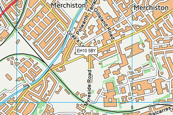 EH10 5BY map - OS VectorMap District (Ordnance Survey)