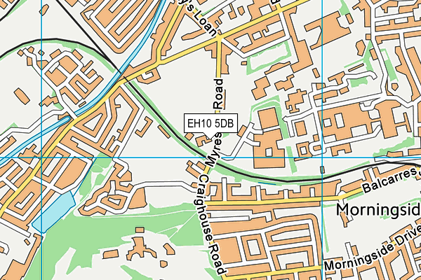 EH10 5DB map - OS VectorMap District (Ordnance Survey)