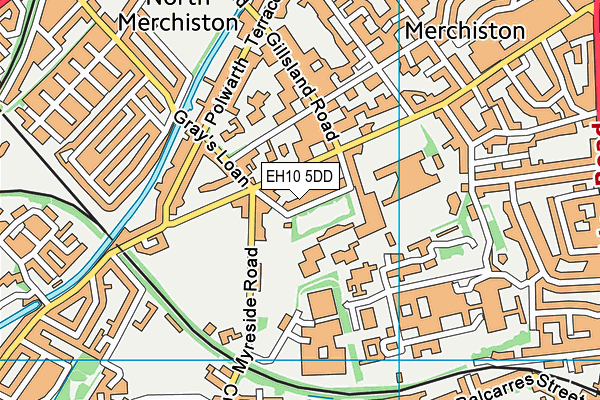EH10 5DD map - OS VectorMap District (Ordnance Survey)