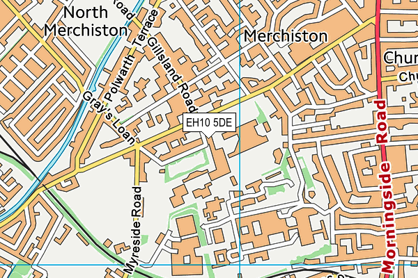 EH10 5DE map - OS VectorMap District (Ordnance Survey)