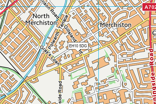 EH10 5DG map - OS VectorMap District (Ordnance Survey)