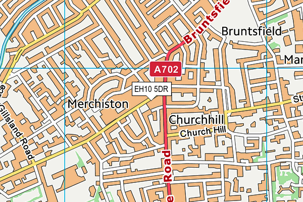 EH10 5DR map - OS VectorMap District (Ordnance Survey)