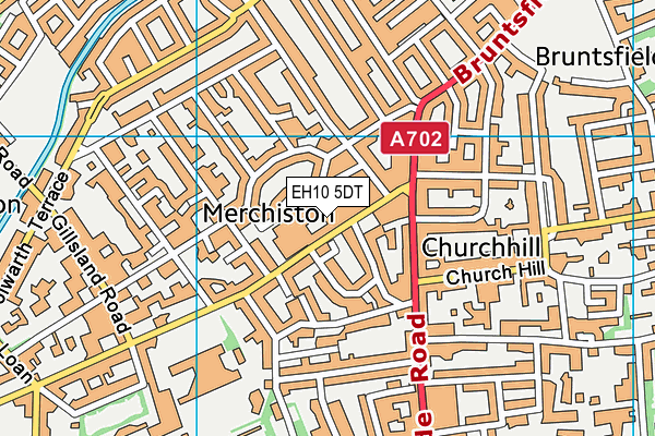 EH10 5DT map - OS VectorMap District (Ordnance Survey)