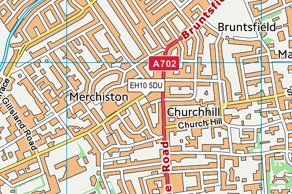 EH10 5DU map - OS VectorMap District (Ordnance Survey)