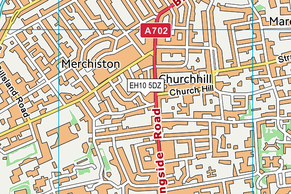 EH10 5DZ map - OS VectorMap District (Ordnance Survey)