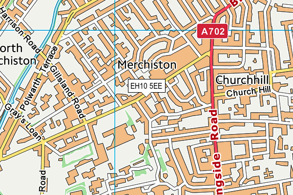 EH10 5EE map - OS VectorMap District (Ordnance Survey)