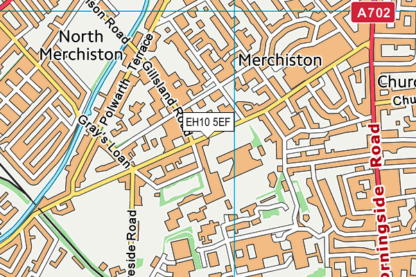 EH10 5EF map - OS VectorMap District (Ordnance Survey)