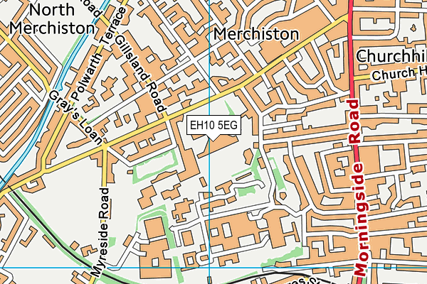 EH10 5EG map - OS VectorMap District (Ordnance Survey)