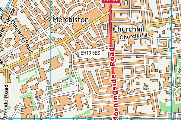 EH10 5ES map - OS VectorMap District (Ordnance Survey)