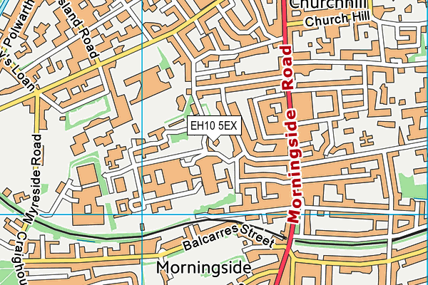 EH10 5EX map - OS VectorMap District (Ordnance Survey)