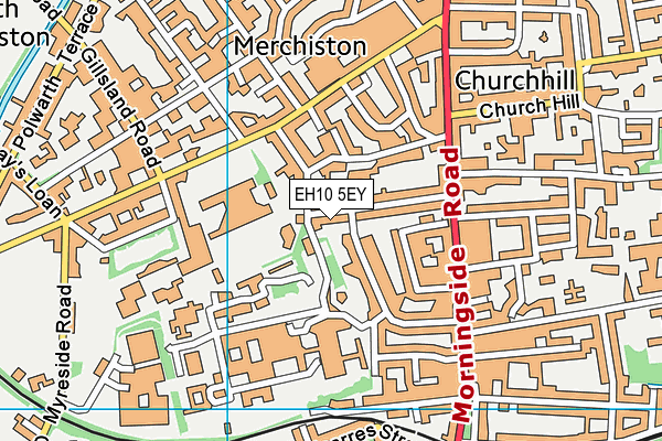 EH10 5EY map - OS VectorMap District (Ordnance Survey)