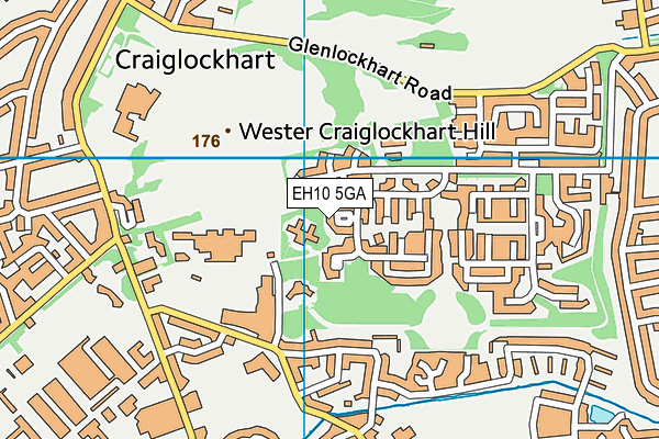 EH10 5GA map - OS VectorMap District (Ordnance Survey)