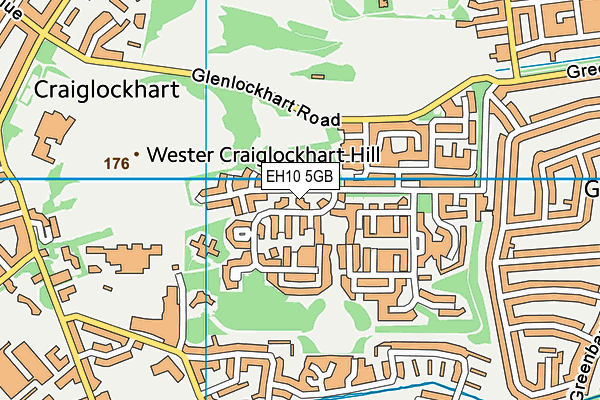 EH10 5GB map - OS VectorMap District (Ordnance Survey)