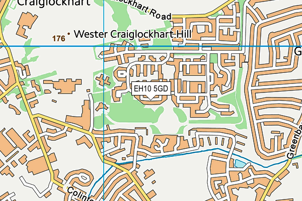 EH10 5GD map - OS VectorMap District (Ordnance Survey)