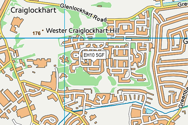 EH10 5GF map - OS VectorMap District (Ordnance Survey)
