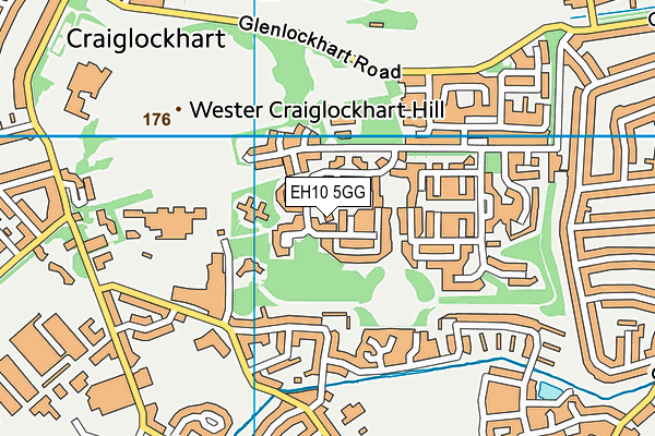 EH10 5GG map - OS VectorMap District (Ordnance Survey)