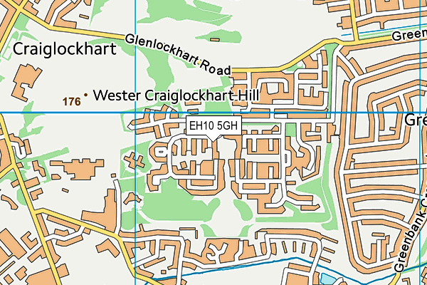 EH10 5GH map - OS VectorMap District (Ordnance Survey)