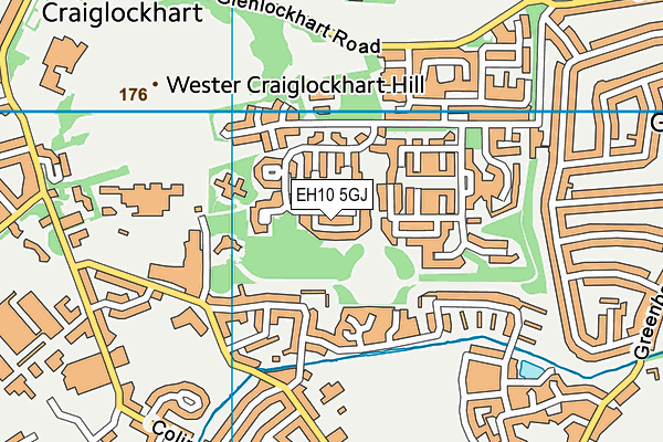 EH10 5GJ map - OS VectorMap District (Ordnance Survey)