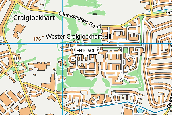 EH10 5GL map - OS VectorMap District (Ordnance Survey)