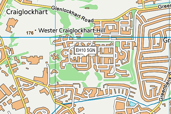 EH10 5GN map - OS VectorMap District (Ordnance Survey)