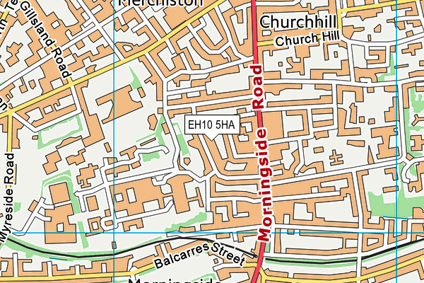 EH10 5HA map - OS VectorMap District (Ordnance Survey)