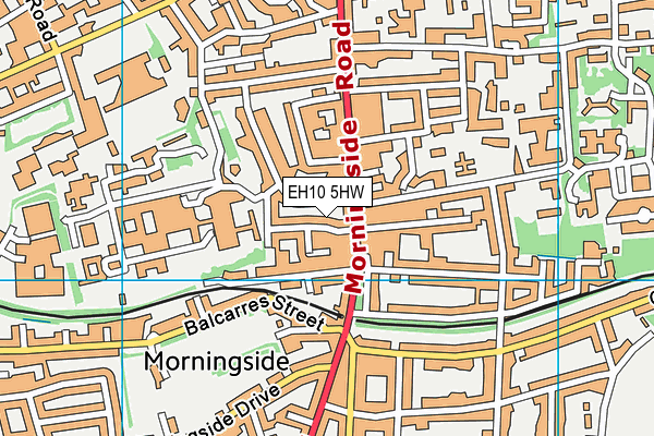 EH10 5HW map - OS VectorMap District (Ordnance Survey)