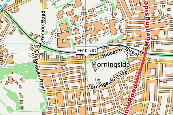 EH10 5JG map - OS VectorMap District (Ordnance Survey)