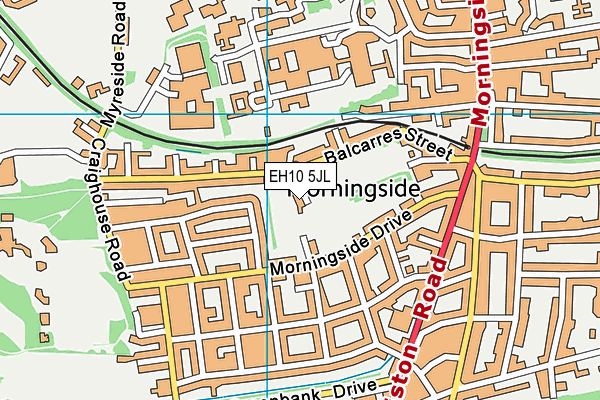 EH10 5JL map - OS VectorMap District (Ordnance Survey)