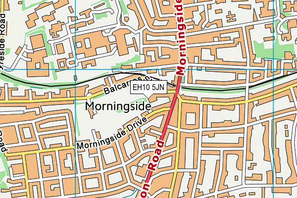 EH10 5JN map - OS VectorMap District (Ordnance Survey)