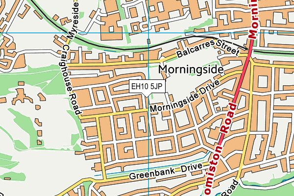 EH10 5JP map - OS VectorMap District (Ordnance Survey)