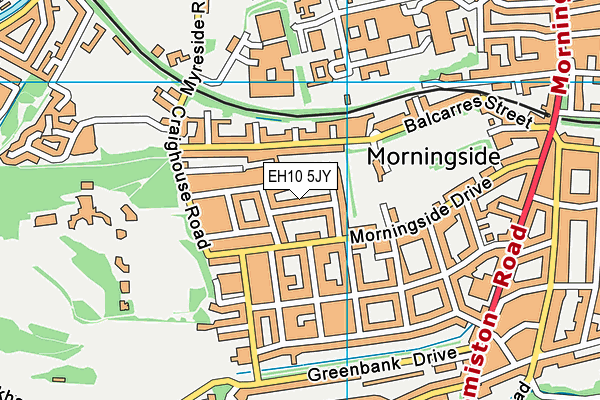 EH10 5JY map - OS VectorMap District (Ordnance Survey)