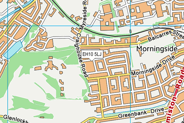 EH10 5LJ map - OS VectorMap District (Ordnance Survey)