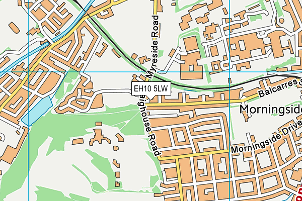 EH10 5LW map - OS VectorMap District (Ordnance Survey)