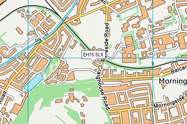 EH10 5LX map - OS VectorMap District (Ordnance Survey)