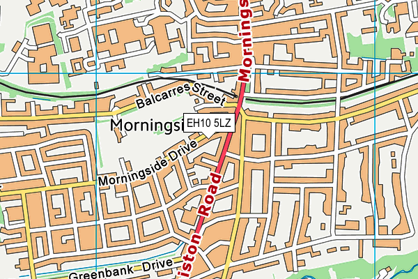 EH10 5LZ map - OS VectorMap District (Ordnance Survey)