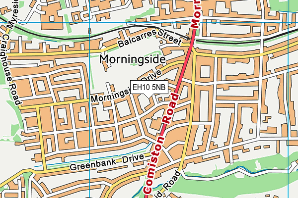 EH10 5NB map - OS VectorMap District (Ordnance Survey)