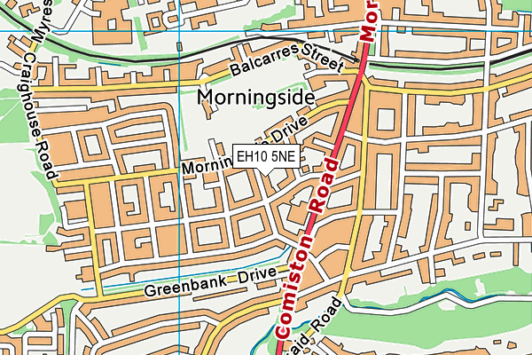 EH10 5NE map - OS VectorMap District (Ordnance Survey)