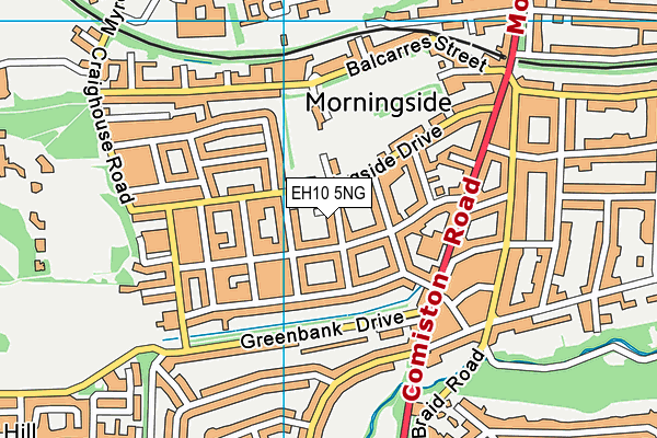 EH10 5NG map - OS VectorMap District (Ordnance Survey)