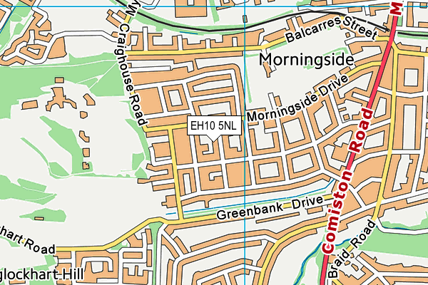 EH10 5NL map - OS VectorMap District (Ordnance Survey)