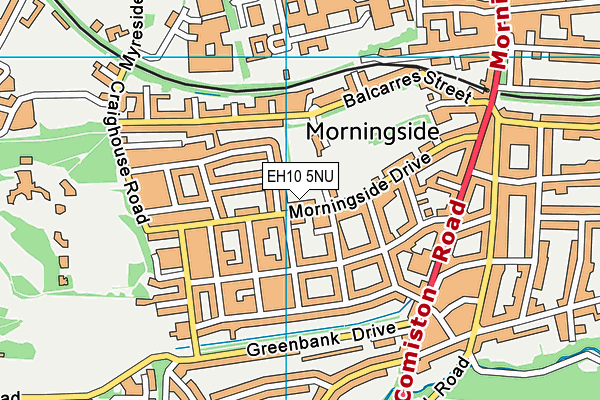 EH10 5NU map - OS VectorMap District (Ordnance Survey)