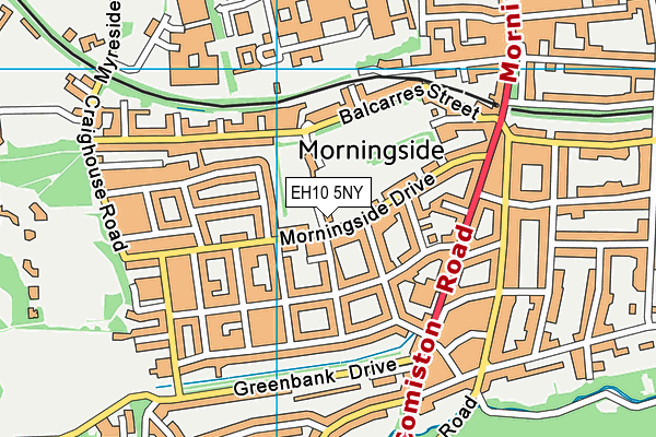 EH10 5NY map - OS VectorMap District (Ordnance Survey)