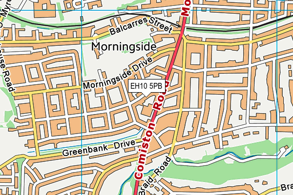 EH10 5PB map - OS VectorMap District (Ordnance Survey)