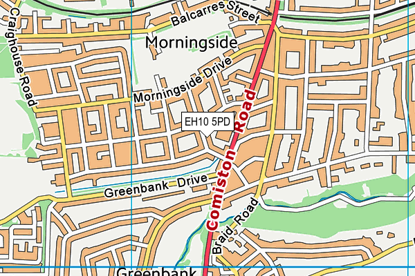 EH10 5PD map - OS VectorMap District (Ordnance Survey)