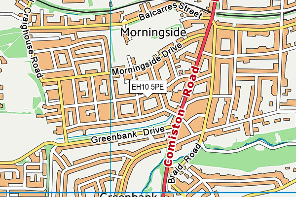 EH10 5PE map - OS VectorMap District (Ordnance Survey)