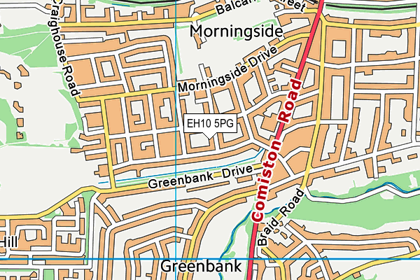 EH10 5PG map - OS VectorMap District (Ordnance Survey)