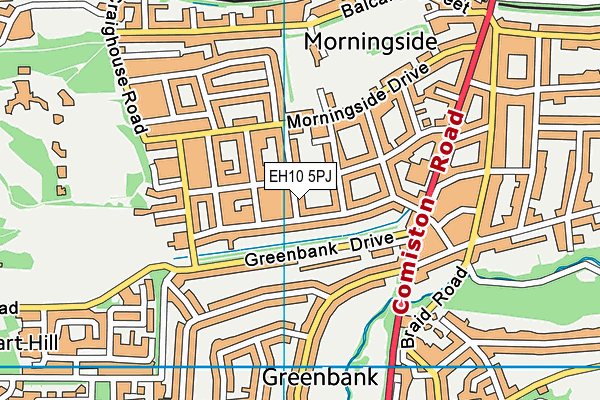 EH10 5PJ map - OS VectorMap District (Ordnance Survey)