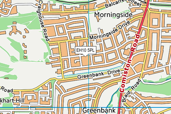 EH10 5PL map - OS VectorMap District (Ordnance Survey)