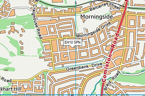 EH10 5PN map - OS VectorMap District (Ordnance Survey)