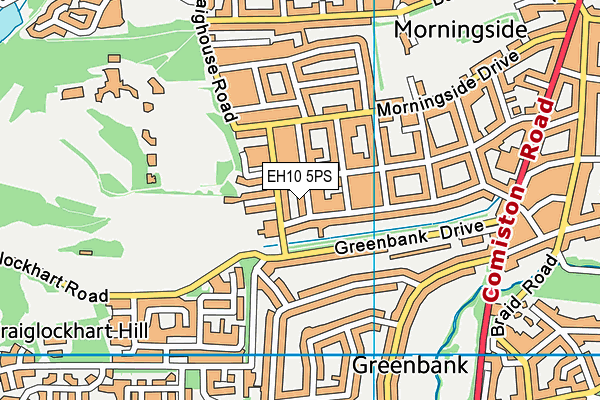 EH10 5PS map - OS VectorMap District (Ordnance Survey)